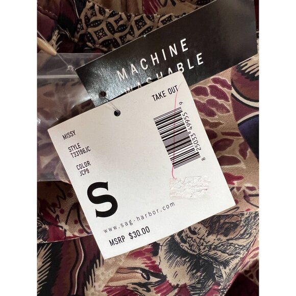 Sag Harbor Missy Maxi Skirt With Abstract Floral Print Size S 100% Polyester Mad - Picture 9 of 16